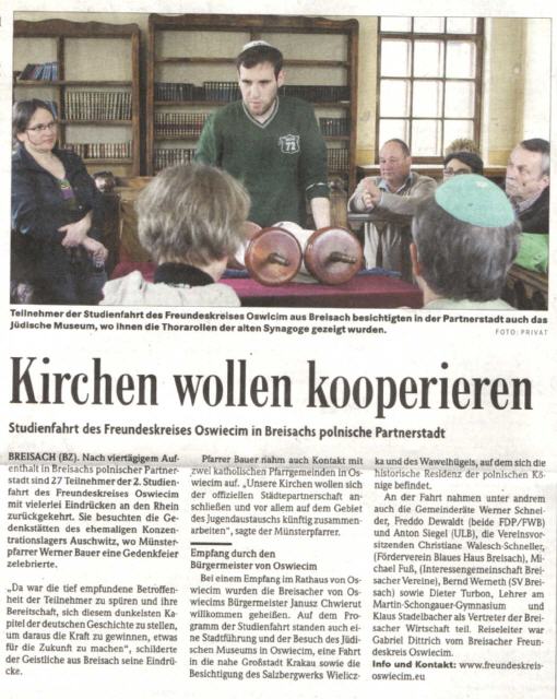 Badische Zeitung, Mai 2013